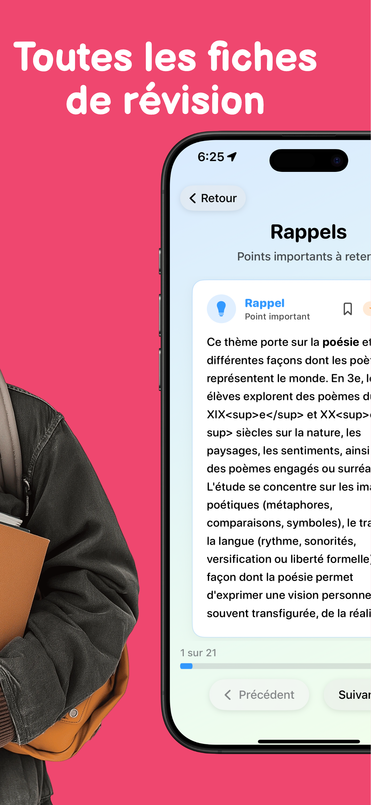MémoCollège - Système de révisions ciblées avec suivi de progression personnalisé